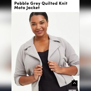 NWT Torrid Size 3, Grey Pebble Moto Jacket